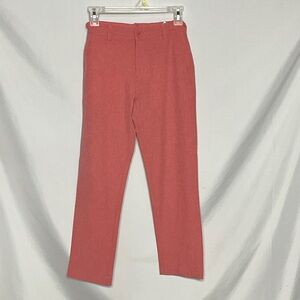 Vineyard Vines Performance Coral Red Golf Pants Adjustable Waist Youth 12